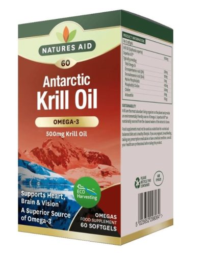 Natures Aid Krill olaj 500 mg lágykapszula 60 db