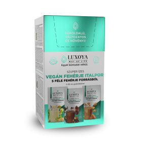   Luxoya Super Tasty 5 féle  növényi fehérje komplex kóstoló csomag 6x 30g 