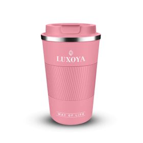 Luxoya rozsdamentes hőtartó pohár - rózsaszín 400 ml