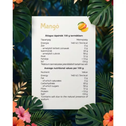 Tropi Royale puha húsú aszalt mangó 150 g