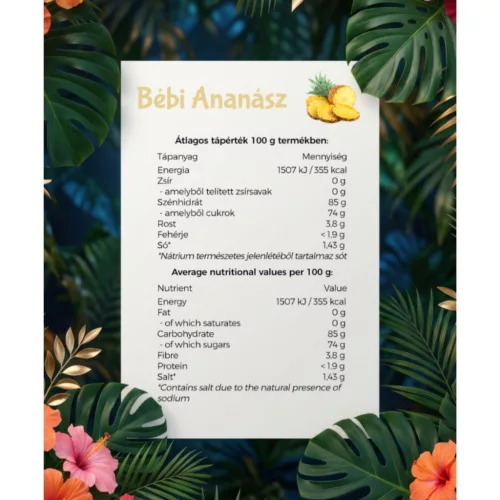 Tropi Royale puha húsú aszalt bébi ananász 150 g