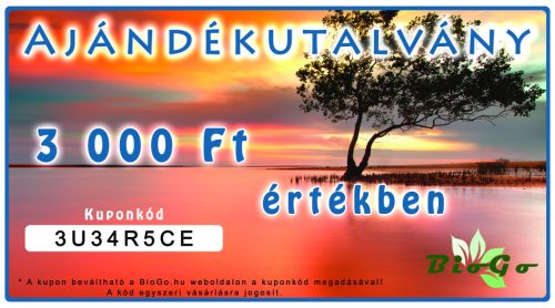 Biogo ajándékutalvány 3.000 ft értékben