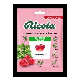 Ricola cukorka málna-citromfű zacskós 75 g