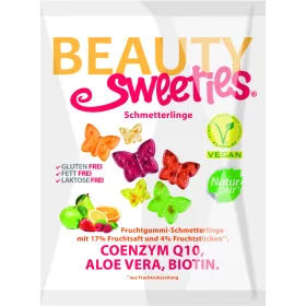   Beauty Sweeties gluténmentes vegán gumicukor pillangók 125 g