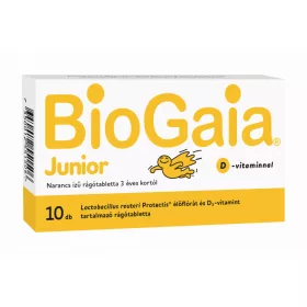   Biogaia junior rágótabletta d-vitaminnal narancs ízű 10 db