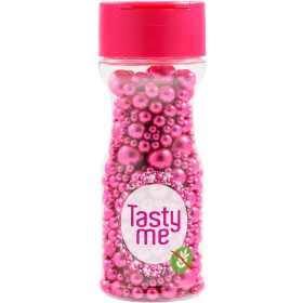   Tasty Me gluténmentes metallic pearls tortadekor mix pink 75 g