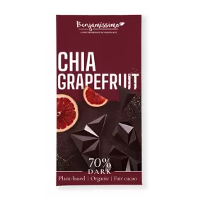   Benjamissimo bio vegán fekete csokoládé chia grapefruit 60 g