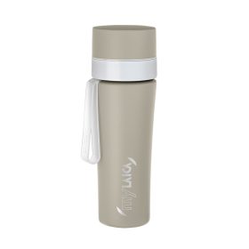   Laica mylaica rozsdamentes matt bézsre festett fast disk rendszerű vízszűrő kulacs pánttal 0,55 literes 1 db