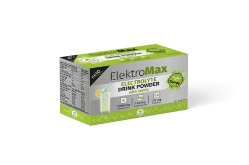 Health Market ELEKTROMAX Citrus ízű elektrolit italpor ásványi anyagokkal, steviával, 30 tasak