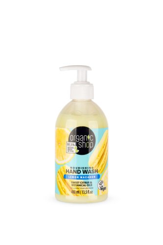 Organic Shop “lemon macaron” tápláló folyékony szappan édes citrusfélékkel és növényi olajokkal 400 ml
