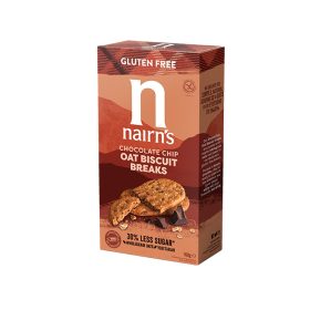   Nairns gluténmentes teljeskiőrlésű 56% rostdús zabkeksz csoki chips 160 g