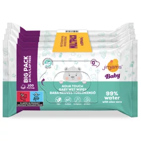 Jimjams baby nedves popsitörlőkendő aqua touch 400 db