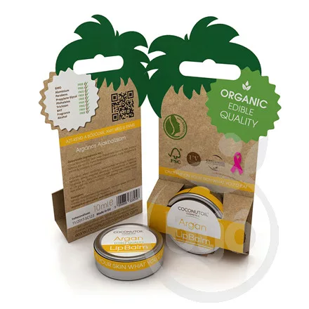 Coconutoil cosmetics bio ajakápoló argánolajos balzsam 10 ml