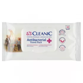   Cleanic antibakteriális nedvesített frissítő törlőkendő családi kiszerelés 40 db
