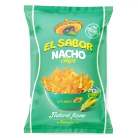   El sabor big nacho chips gluténmentes natúr 0% hozzáadott só nélkül 100 g