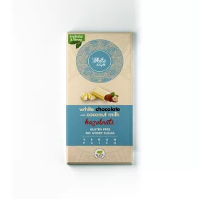   Health Market White Delight Kókusztejes fehércsokoládé egész mogyoróval 80g