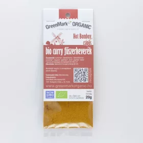 Greenmark bio curry fűszerkeverék csípős hot bombay 20 g