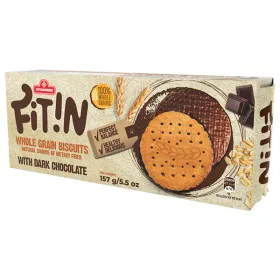 Fit in teljes kiőrlésű keksz étcsokoládés 157 g