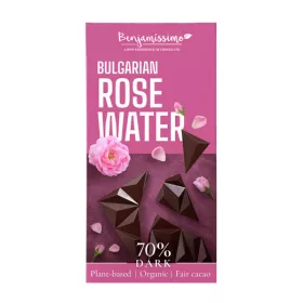   Benjamissimo bio vegán fekete csokoládé bolgár rózsavízzel 60 g