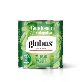 Globus zöldbab vágott konzerv 225 g 1 db