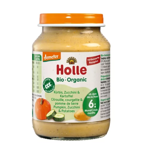 Holle bio bébiétel cukkini-sütőtök-burgonya 190 g