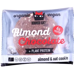   Kookie Cat bio vegán gluténmentes mandulás zabkeksz, protein csoki 50 g