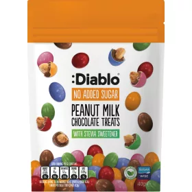   Diablo drazsé földimogyorós tejcsokoládéban és cukorbevonattal hozzáadott cukor nélkül 40 g