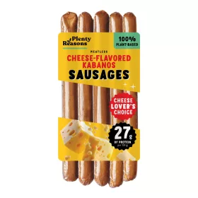   Plenty Reasons Meatless vegán sajtos cabanossi snack kolbász 160 g