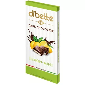   Dibette citrom-menta ízű krémmel töltött étcsokoládé fruktózzal 80 g