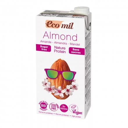 Ecomil bio mandulaital cukormentes-protein 1000 ml