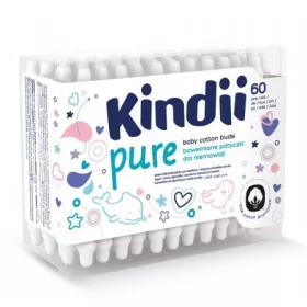   Kindii Pure biztonsági fültisztító biológiailag lebomló 60 db