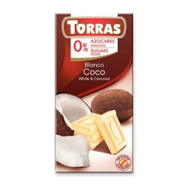   Torras glutén-és cukormentes fehércsokoládé kókusz 75 g