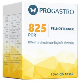  Progastro 825 por felnőtteknek élőflórát tartalmazó étrend-kiegészítő készítmény 10+1 db tasak