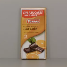   Torras gluténmentes étcsokoládé narancs cukor nélkül 75 g
