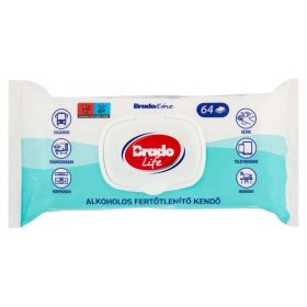 Bradolife alkoholos fertőtlenítőkendő 64 db
