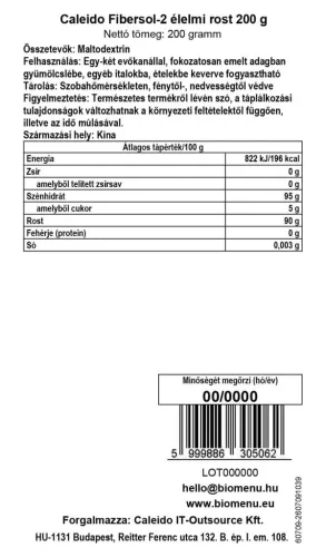 Caleido Fibersol-2 élelmi rost 200 g