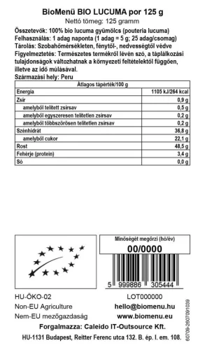 BioMenü BIO LUCUMA por 125 g