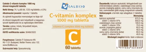 Caleido C-VITAMIN KOMPLEX 1000 mg tabletta 60 db