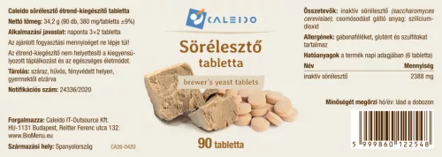 Caleido SÖRÉLESZTŐ tabletta 90 db
