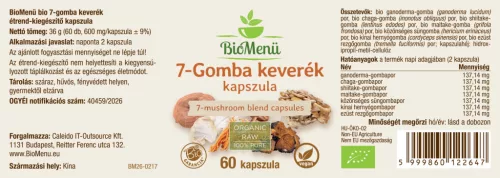 BioMenü BIO 7-GOMBA keverék kapszula 60 db