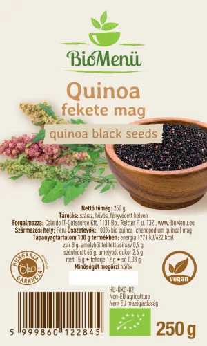 BioMenü BIO QUINOA fekete mag 250 g
