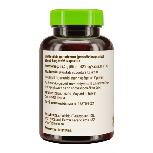 BioMenü BIO GANODERMA gomba kapszula 60 db