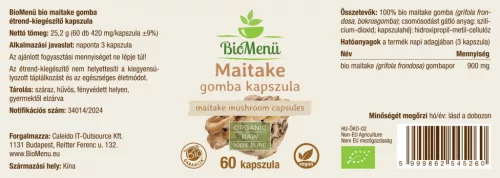 BioMenü BIO MAITAKE gomba kapszula 60 db