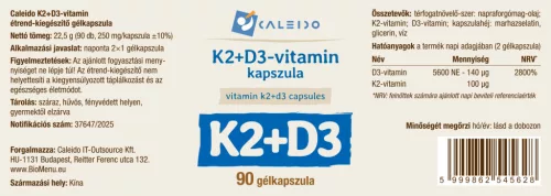 Caleido K2 + D3-VITAMIN gélkapszula 90 db