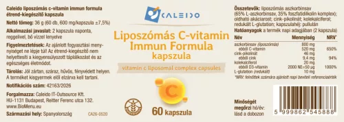 Caleido LIPOSZÓMÁS C-VITAMIN IMMUN FORMULA kapszula 60 db