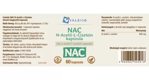 Caleido NAC N-acetil-L-cisztein kapszula 60 db