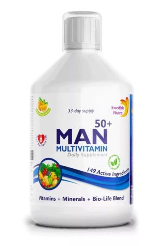 Swedish Nutra Man 50+ Folyékony Multivitamin 50 Feletti Férfiaknak 500ml